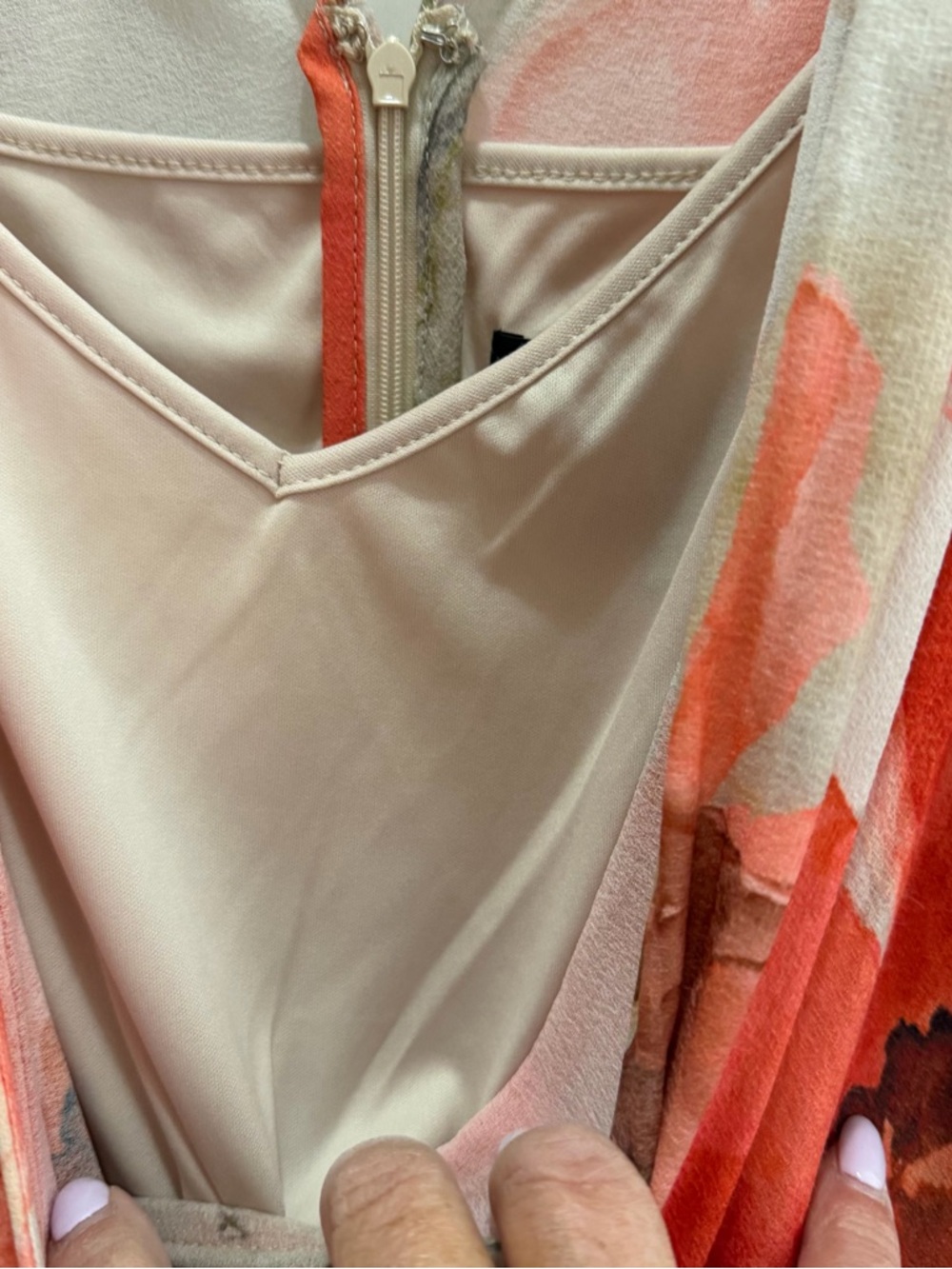 DKNY Donna Karan Floral Wrap Sleeveless Stretch Chiffon Midi Dress 14W NWT Plus - Picture 9 of 14